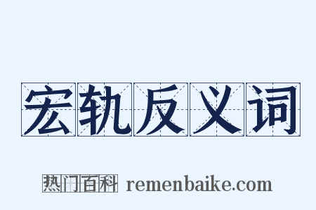 宏轨反义词是什么意思的图片